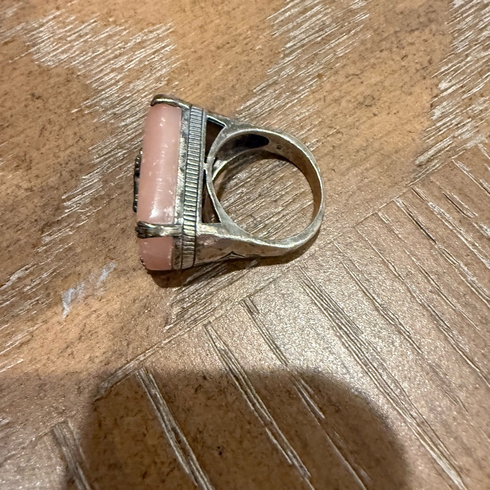 Silpada Pink and Sterling Silver Ring, size 4-4.5 cocktail ring - Picture 4 of 9